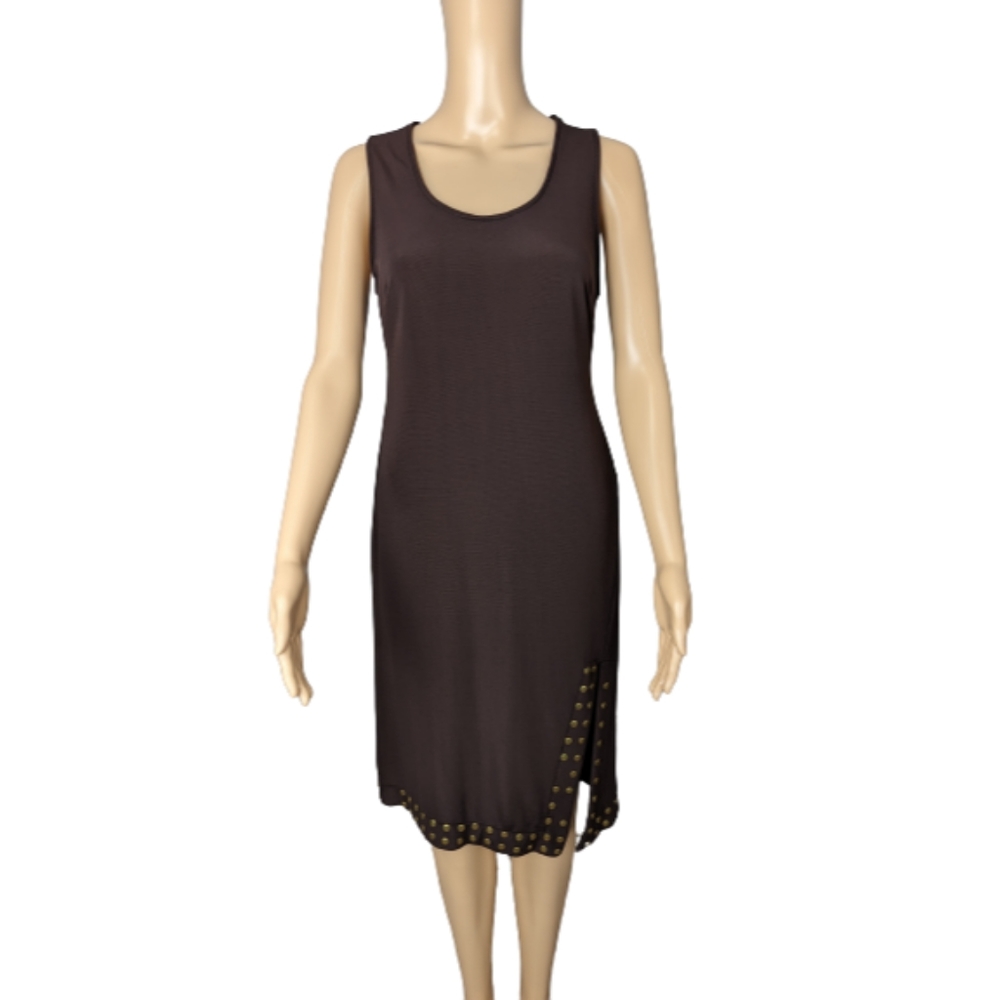 Catherine Malandrino Sleeveless Brown Midi Dress SP